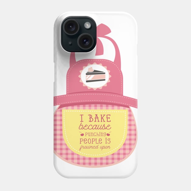 I bake because punching people is frowned upon Phone Case by eufritz