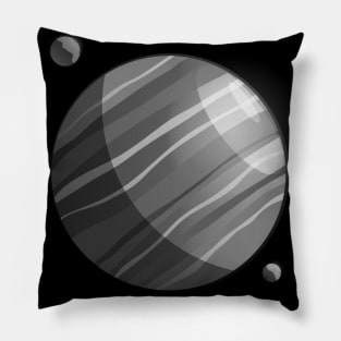 Jupiter - black and white Pillow