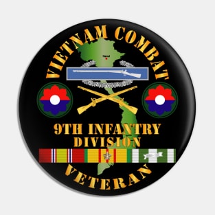 Vietnam Combat Infantry Veteran w 9th Inf Div SSI  X 300 Pin