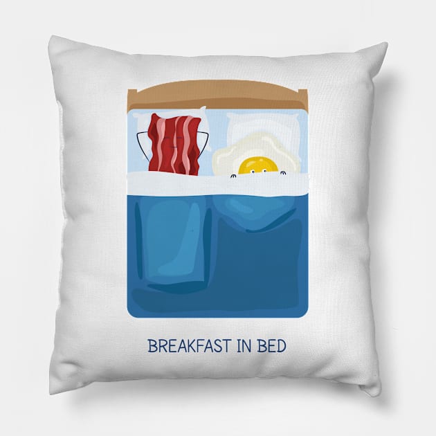 Breakfast in Bed Pillow by itsaulart