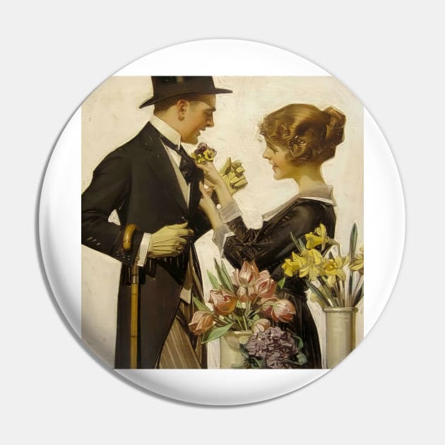 The Florist, 1920 Joseph Christian Leyendecker Pin by immortalpeaches