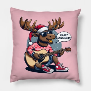 Merry Christmoose Moose Christmas 2024 Pillow