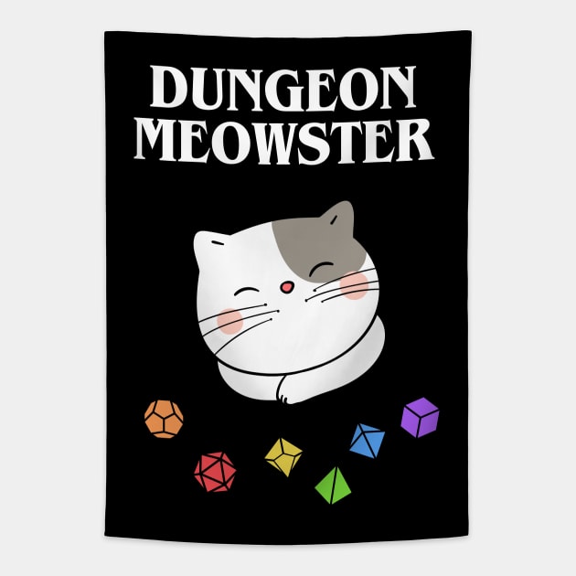 Kawaii Cat Dungeon Meowster Tapestry by pixeptional