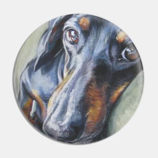 Dachshund Fine Art Painting Pin