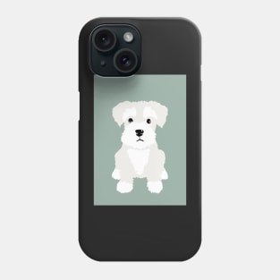 White Miniature Schnauzer Puppy Dog Phone Case