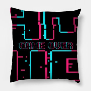 Glitched Game Over Pillow