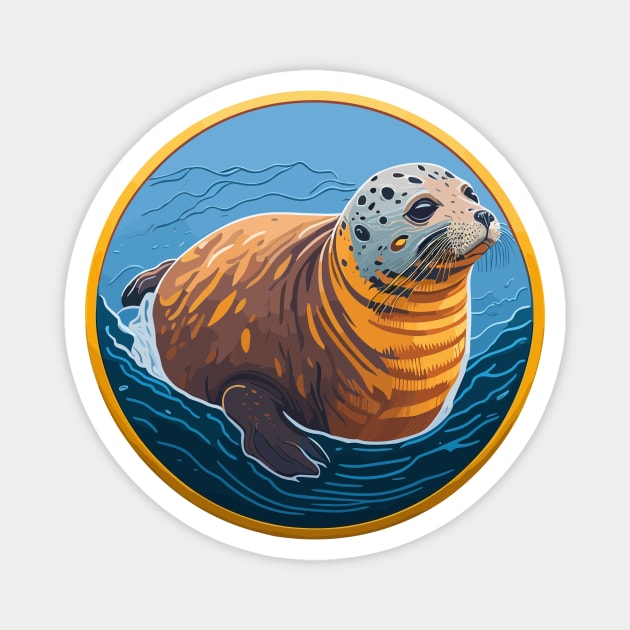 Harbor Seal Portrait Magnet by SpriteGuy95