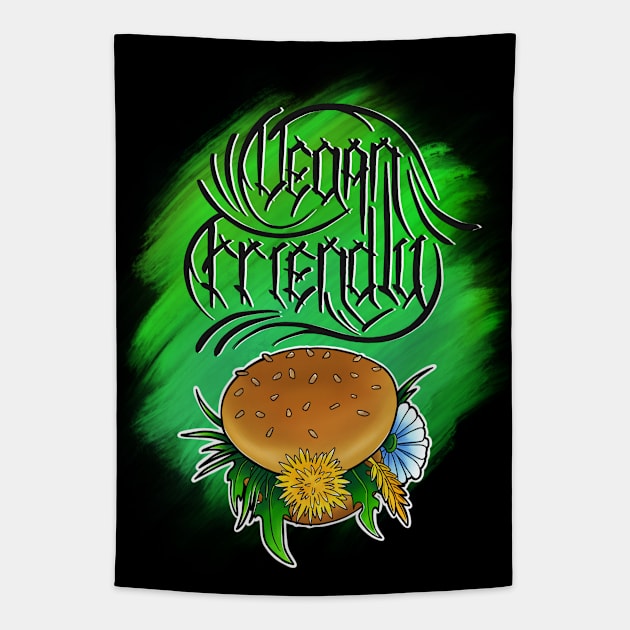 Vegan Friendly Burger Tapestry by NorneFireCat