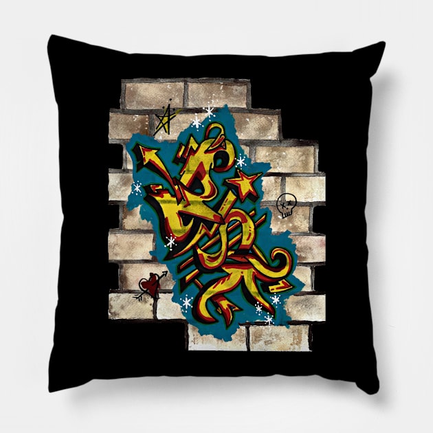 Graffiti Pillow by Kyko619