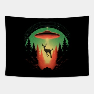 Alien Abduction Hunting Season Tapestry