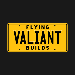 Flying Valiant Builds License Plate (Yellow and Black) T-Shirt