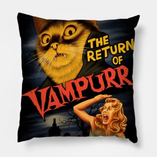 The Return of Vampurr The Halloween Cat Pillow