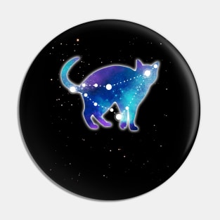 Capricorn Zodiac Sign Astrology Constellation Cat Lover Pet T-Shirt Pin