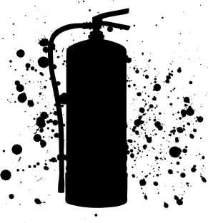 color fire extinguisher splat graffiti Design Magnet