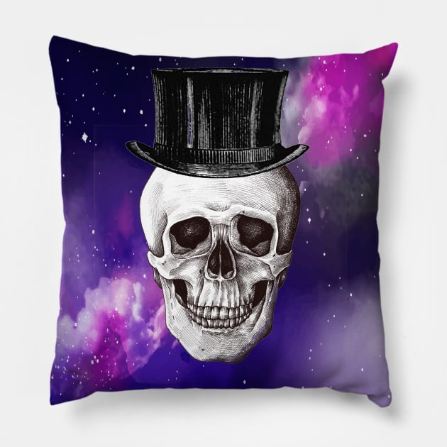 Mr skull is here Pillow by Goda's mind