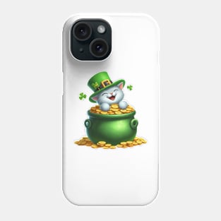 St Patricks Day Russian Blue Cat Phone Case