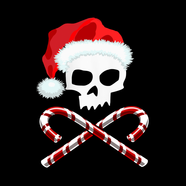 Santa Skull & Candy Canes by SoCalErich