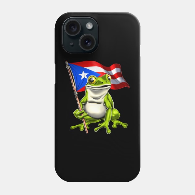 Coqui Frog Puerto Rico Flag Phone Case by underheaven