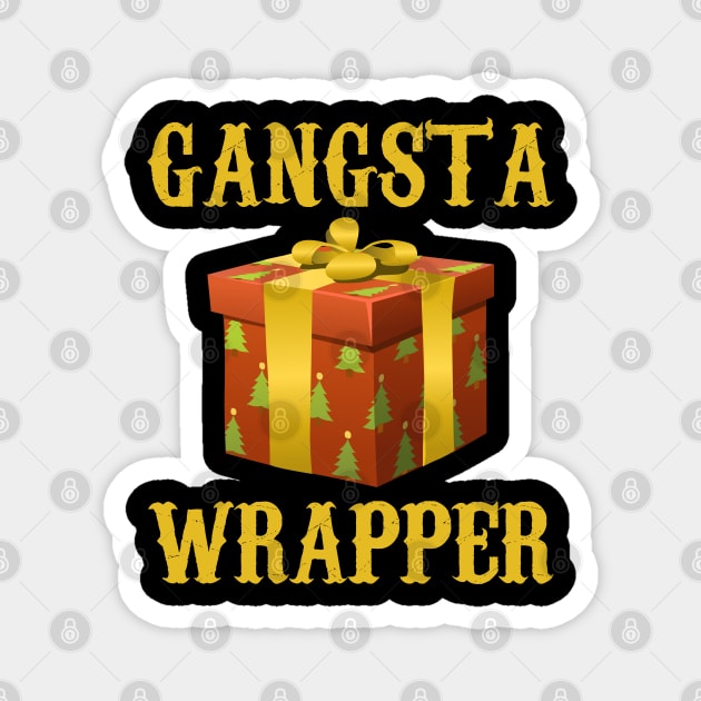 Gangsta Wrapper Funny Christmas Magnet by finedesigns