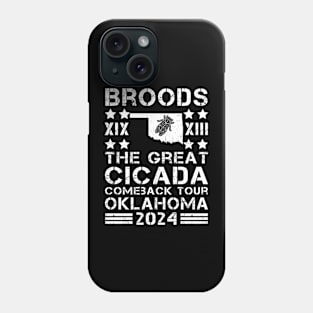 Great Cicada Comeback Tour Oklahoma 2024 Cicada broods XIII and XIX in Oklahoma Phone Case