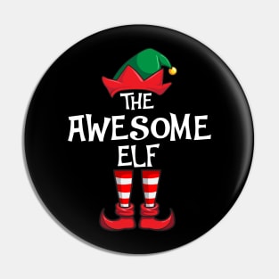 Awesome Elf Matching Family Christmas Pin