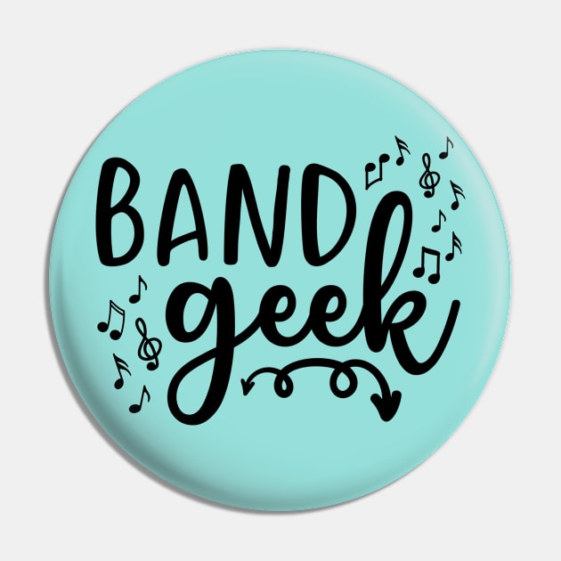 Band Geek Band Woodwind Brass Drum Line Music Pin by GlimmerDesigns