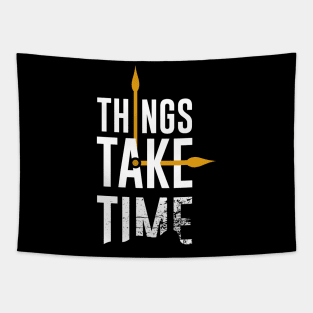 Things Take Time Clock Tapestry