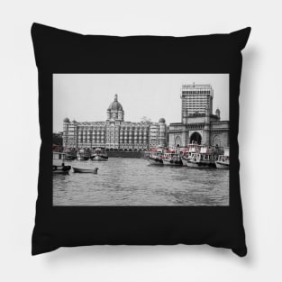 Gateway of India in Black N White Pillow