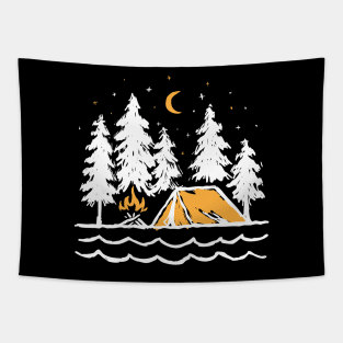 Night Camping for dark Tapestry