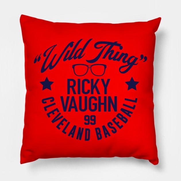 Wild Thing Ricky Vaughn Pillow by HeyBeardMon