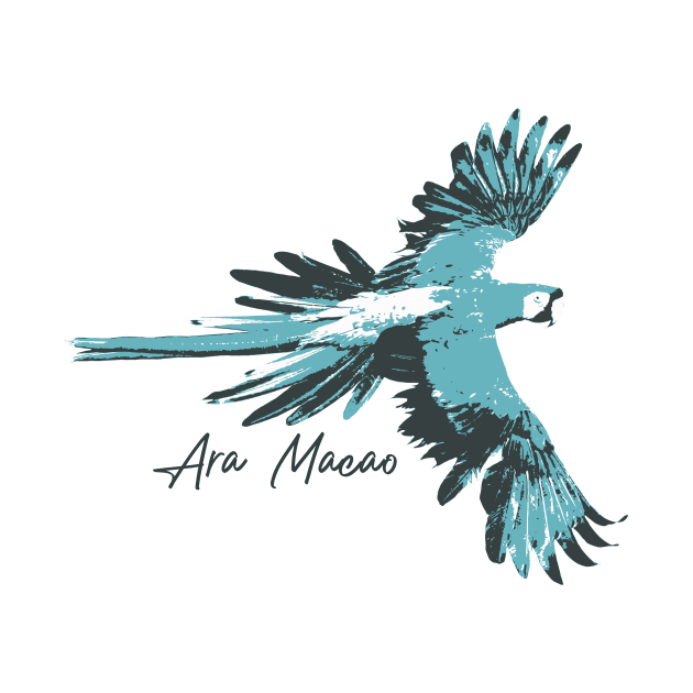 Ara Macao Bird Illustration by giantplayful