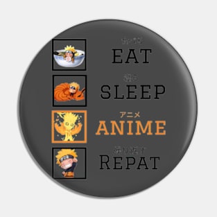 Cut Naruto eat sleep anime repat tshirt Pin