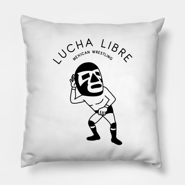 LUCHA LIBRE#114mono Pillow by RK58