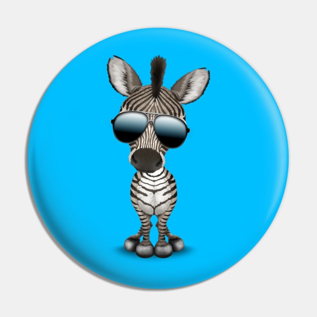 Cute Baby Zebra Wearing Sunglasses Pin by jeffbartels