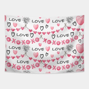 Valentines Day Patterns Love Tapestry