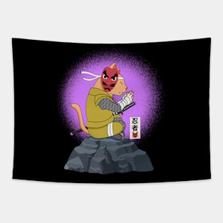 Ninja Cat Meditation Tapestry