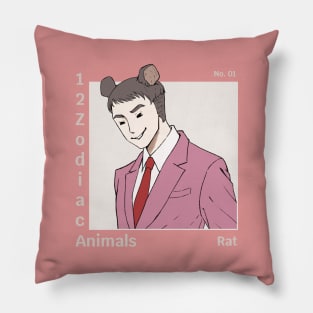 rat - 12 zodiac animals Pillow