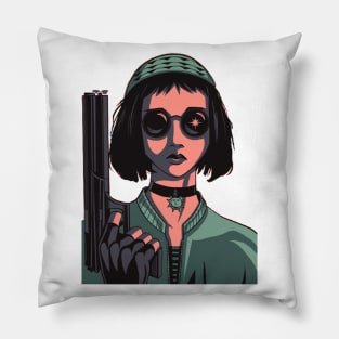 Leon Matilda Assassin retro Pillow