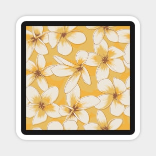 Yellow  Frangipani Magnet