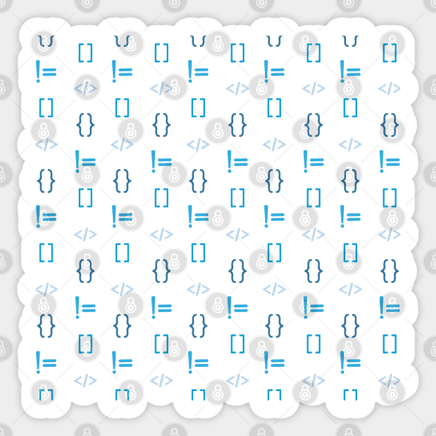 Coding Symbols - Coding - Sticker | TeePublic