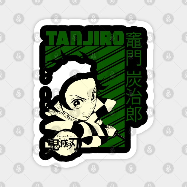 Tanjiro Kamado Green Design - Demon Slayer Magnet by Otaku Vibes