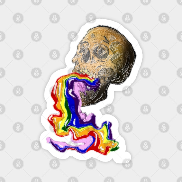 Evacuate the Rainbow this Halloween Magnet by silentrob668