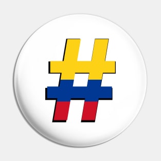 Hashtag Flag - Columbian Pin