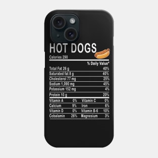 hot dogs Nutrition Facts Gift Phone Case