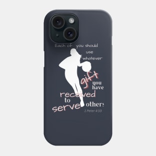 1 Peter 4 basketball girl Phone Case