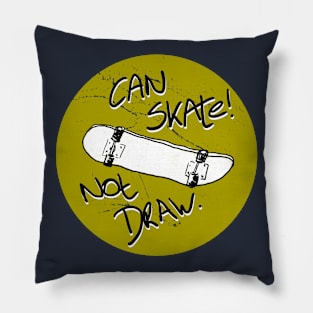 Skateboard drawn Pillow