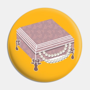 Pink jewelry box Pin