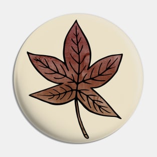 Brown Leaves Pin