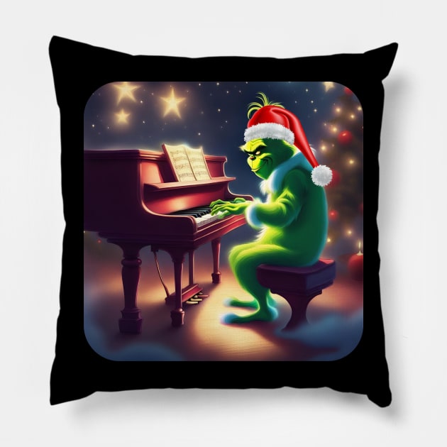 Grinch Piano Pillow by blaurensharp00@gmail.com