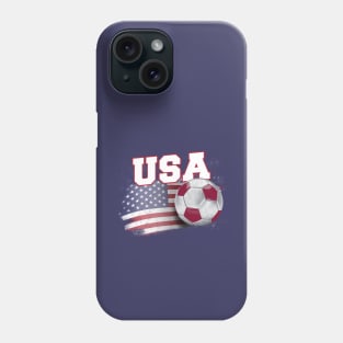 Vintage American Flag USA Soccer Ball Football Phone Case